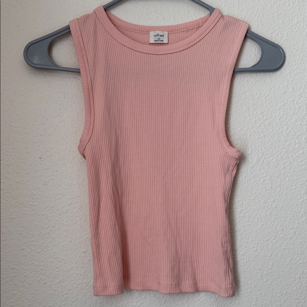 Wilfred Aritiza Ribbed Tank Pink